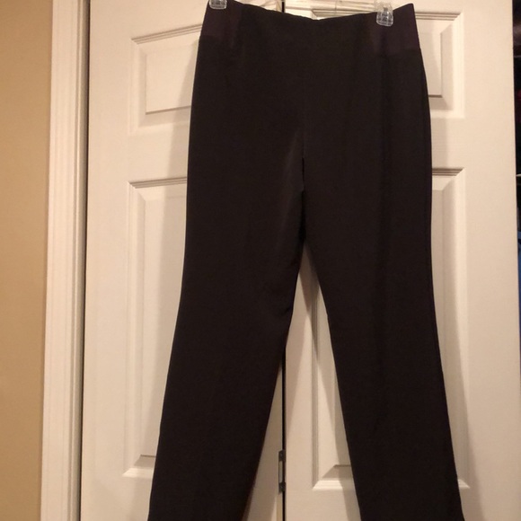 Kim Rogers sz 12 Brown Stretchy Pull on Pants with Inset Stretch Waistband - Picture 5 of 7